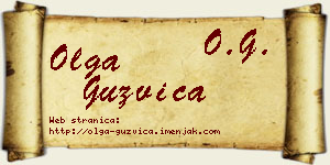 Olga Gužvica vizit kartica